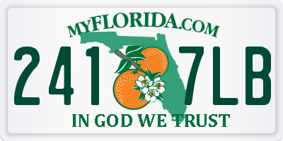 FL license plate 2417LB