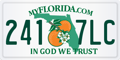 FL license plate 2417LC