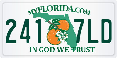 FL license plate 2417LD