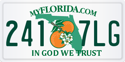 FL license plate 2417LG