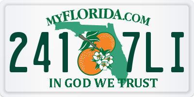 FL license plate 2417LI