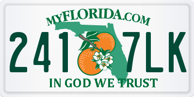 FL license plate 2417LK