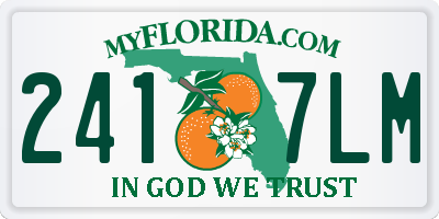 FL license plate 2417LM