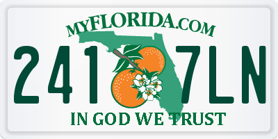FL license plate 2417LN