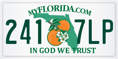 FL license plate 2417LP