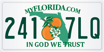 FL license plate 2417LQ