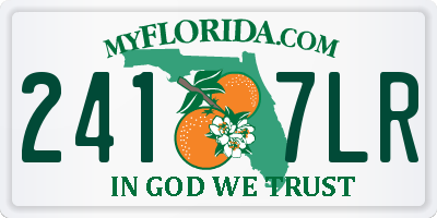 FL license plate 2417LR