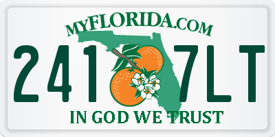 FL license plate 2417LT