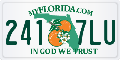 FL license plate 2417LU