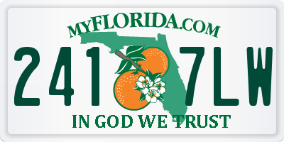 FL license plate 2417LW