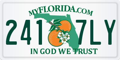 FL license plate 2417LY