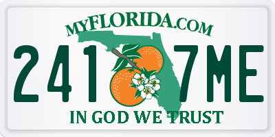 FL license plate 2417ME