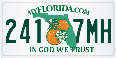 FL license plate 2417MH