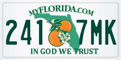 FL license plate 2417MK