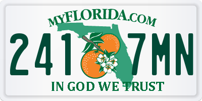 FL license plate 2417MN