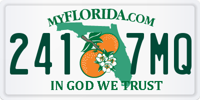 FL license plate 2417MQ
