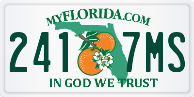 FL license plate 2417MS