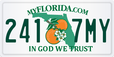 FL license plate 2417MY