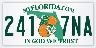 FL license plate 2417NA