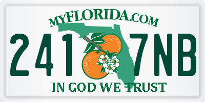 FL license plate 2417NB