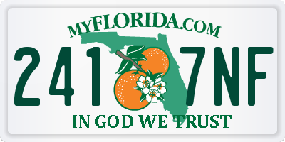 FL license plate 2417NF