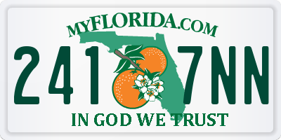 FL license plate 2417NN