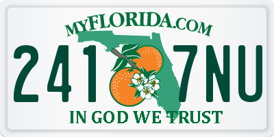 FL license plate 2417NU