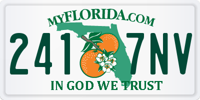 FL license plate 2417NV