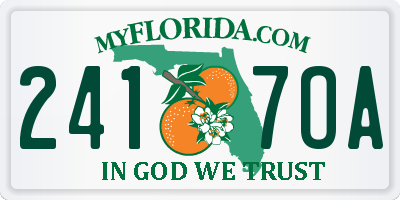 FL license plate 2417OA