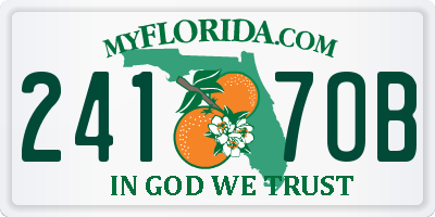 FL license plate 2417OB