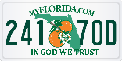FL license plate 2417OD