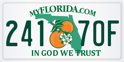 FL license plate 2417OF
