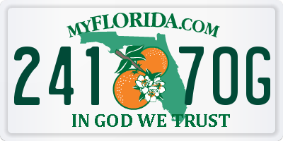 FL license plate 2417OG