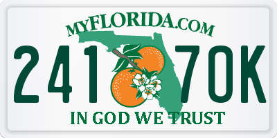 FL license plate 2417OK