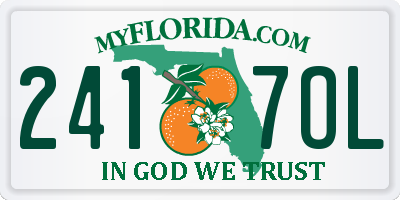 FL license plate 2417OL