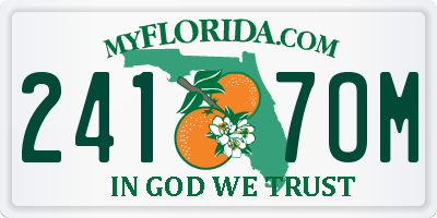 FL license plate 2417OM