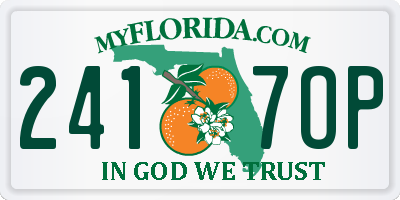 FL license plate 2417OP