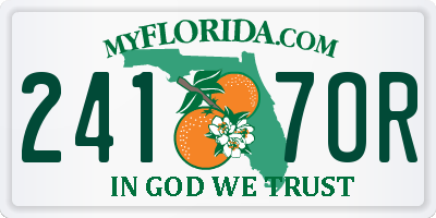 FL license plate 2417OR