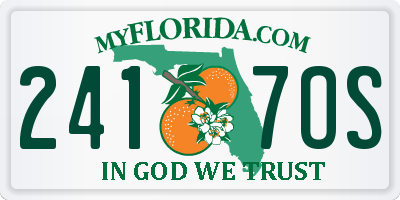 FL license plate 2417OS