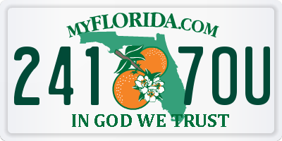 FL license plate 2417OU