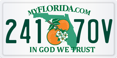FL license plate 2417OV