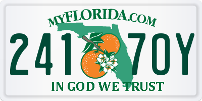 FL license plate 2417OY
