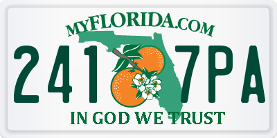 FL license plate 2417PA