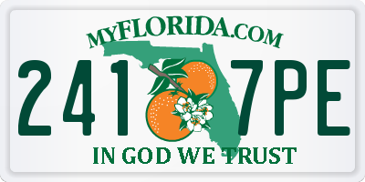 FL license plate 2417PE