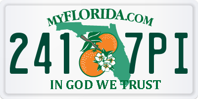 FL license plate 2417PI