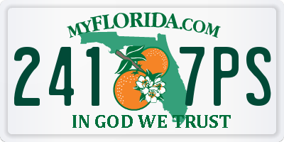 FL license plate 2417PS