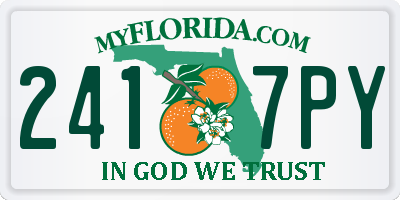 FL license plate 2417PY