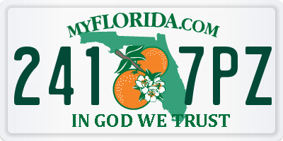 FL license plate 2417PZ