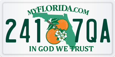 FL license plate 2417QA