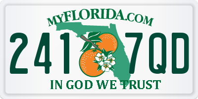 FL license plate 2417QD